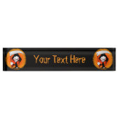 Grimmiger Sensenmann Cartoon Namensplakette (Vorderseite)