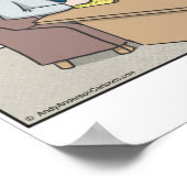 Grimmiger Sensenmann Cartoon personalisiert Poster (Ecke)