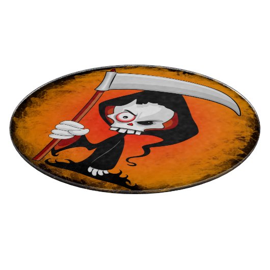 Grimmiger Sensenmann Cartoon Schneidebrett (Ecke)