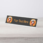 Grimmiger Sensenmann Cartoon Schreibtischnamensplakette (Vorderseite )