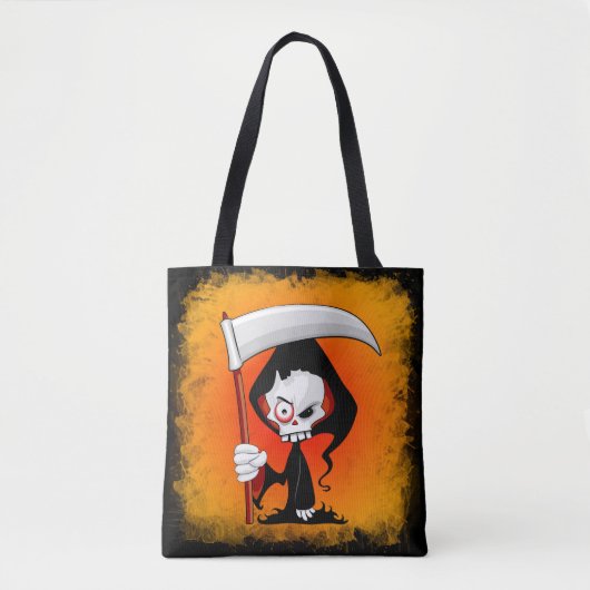 Grimmiger Sensenmann Cartoon Tasche (Vorderseite)