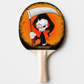 Grimmiger Sensenmann Cartoon Tischtennis Schläger (Vorderseite)