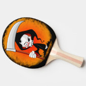 Grimmiger Sensenmann Cartoon Tischtennis Schläger (Seitenansicht)