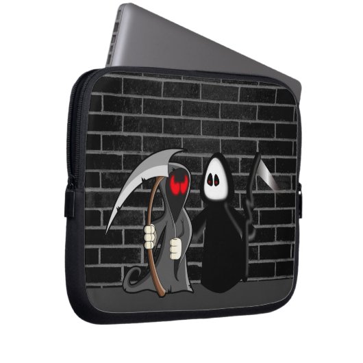 Grimmiger Sensenmann Death Laptop Bag Laptopschutzhülle (Vorne Rechts)