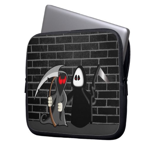 Grimmiger Sensenmann Death Laptop Bag Laptopschutzhülle (Vorderseite Links)