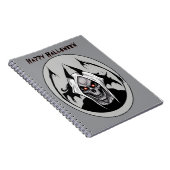 Grimmiger Sensenmann des Blazing Eyes-Notebooks Notizblock (Rechte Seite)