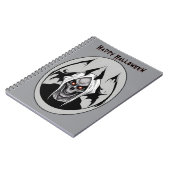 Grimmiger Sensenmann des Blazing Eyes-Notebooks Notizblock (Linke Seite)