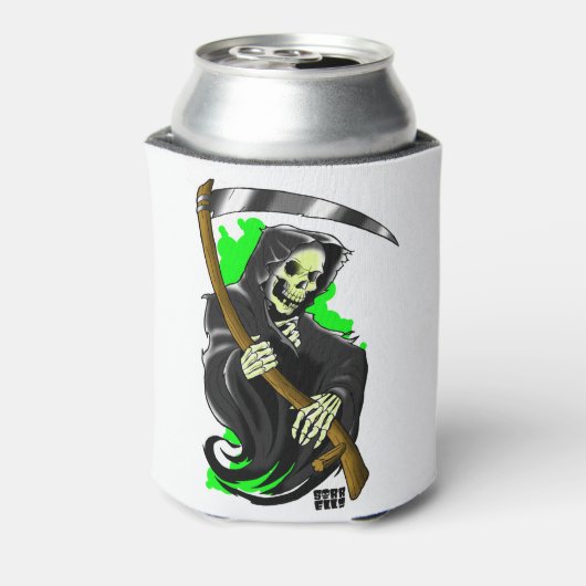 Grimmiger Sensenmann Dosenkühler (Kanne Rückseite)