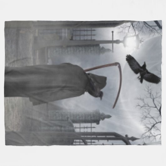 GRIMMIGER SENSENMANN FLEECEDECKE (Vorderseite (Horizontal))