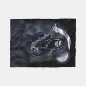 Grimmiger Sensenmann Fleecedecke (Vorderseite (Horizontal))