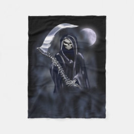 Grimmiger Sensenmann Fleecedecke