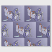 Grimmiger Sensenmann Geschenkpapier (Flach)