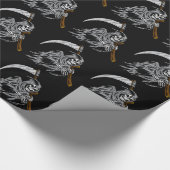 Grimmiger Sensenmann Geschenkpapier (Ecke)