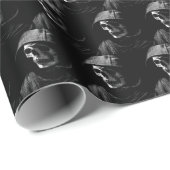 Grimmiger Sensenmann Geschenkpapier (Rolleneckpunkt)