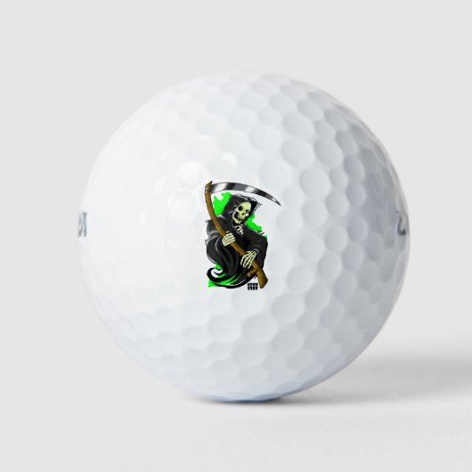 Grimmiger Sensenmann Golfball (Vorderseite)