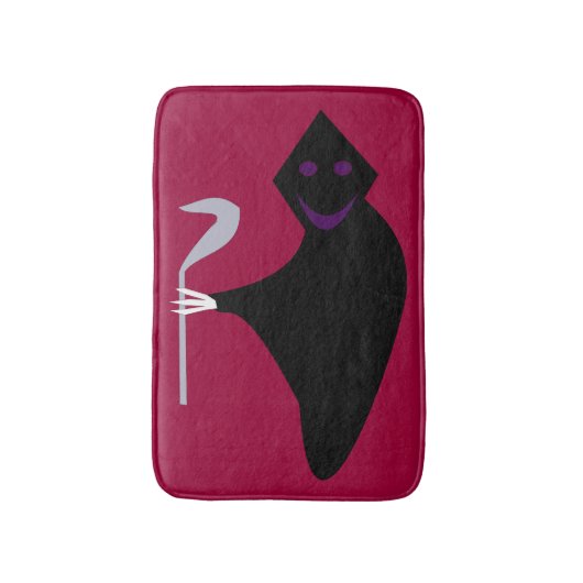 Grimmiger Sensenmann Halloween Bath Mat Badematte (Vorderseite Vertikal)