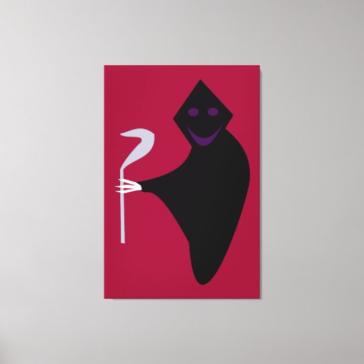 Grimmiger Sensenmann Halloween Canvas Print Leinwanddruck (Vorderseite)