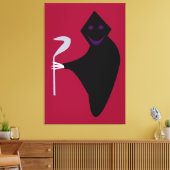 Grimmiger Sensenmann Halloween Canvas Print Leinwanddruck (Insitu (Wohnzimmer))