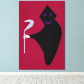 Grimmiger Sensenmann Halloween Canvas Print Leinwanddruck (Insitu (Holzboden))