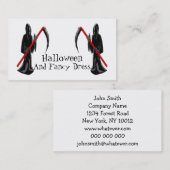 Grimmiger Sensenmann Halloween Extravagantes Kleid Visitenkarte (Vorne/Hinten)
