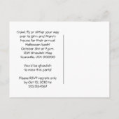 Grimmiger Sensenmann Halloween KostümParty Einladu Einladungspostkarte (Rückseite)