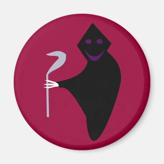 Grimmiger Sensenmann Halloween Magnet (Vorne)