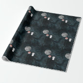 Grimmiger Sensenmann Halloween Night Moon Geschenkpapier (Ungerollt)