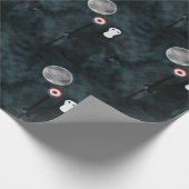 Grimmiger Sensenmann Halloween Night Moon Geschenkpapier (Ecke)