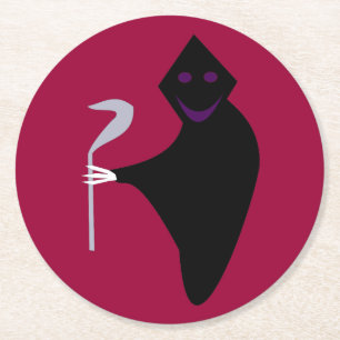 Grimmiger Sensenmann Halloween Paper Untersetzer