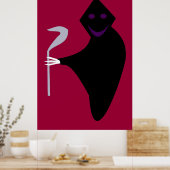Grimmiger Sensenmann Halloween Poster (Küche)