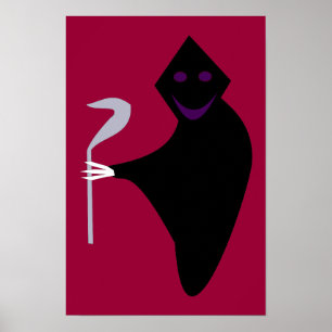 Grimmiger Sensenmann Halloween Poster
