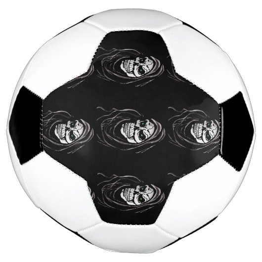 Grimmiger Sensenmann Halloween Schädeldesign Fußball (Gedreht)