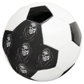 Grimmiger Sensenmann Halloween Schädeldesign Fußball (Dreiviertel)