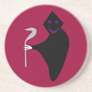 Grimmiger Sensenmann Halloween-Untersetzer Getränkeuntersetzer