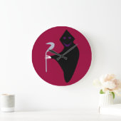 Grimmiger Sensenmann Halloween Wall Clock Große Wanduhr (Zuhause)