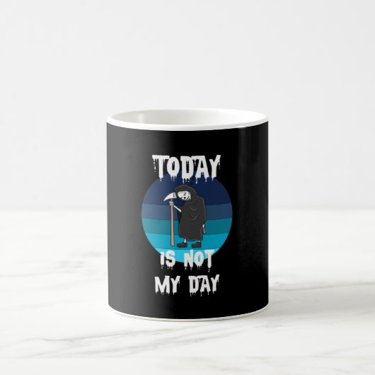 Grimmiger Sensenmann - Heute ist nicht mein Tag Kaffeetasse (Mittel)
