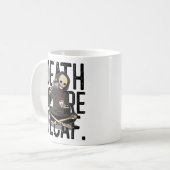 Grimmiger Sensenmann-Kaffee Lover Kaffeetasse (Vorderseite Links)