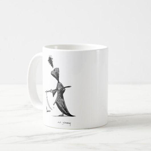 Grimmiger Sensenmann Kaffeetasse (Vorderseite Links)