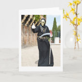 Grimmiger Sensenmann Karte (Gelbe Blume)