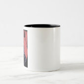 Grimmiger Sensenmann lebt, während man Spaß haben  Zweifarbige Tasse (Mittel)