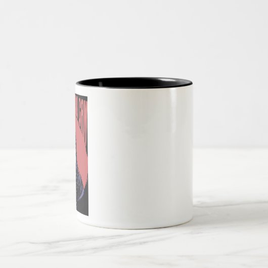 Grimmiger Sensenmann lebt, während man Spaß haben Zweifarbige Tasse (Mittel)