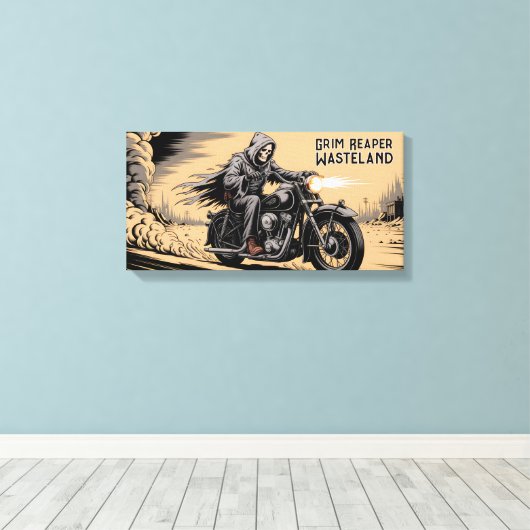 Grimmiger Sensenmann Leinwanddruck (Insitu (Holzboden))