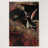 Grimmiger Sensenmann mit Machete Puzzle (Vertikal)