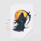 Grimmiger Sensenmann mit Scythe - Beängstigendes H Golfhandtuch (Insitu)