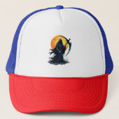 Grimmiger Sensenmann mit Scythe - Beängstigendes H Truckerkappe (Vorderseite)