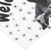 Grimmiger Sensenmann mit Spinnen Willkommen Großer Tischläufer (Ecke)