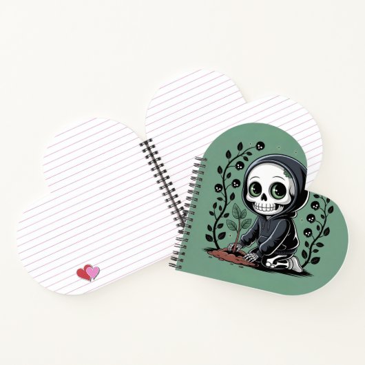 Grimmiger Sensenmann Niedlich-Notebook Notizblock (Innenseite)