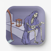 Grimmiger Sensenmann Pappteller (Vorderseite)