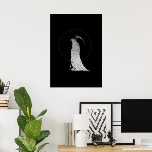 Grimmiger Sensenmann Poster (Heimbüro)