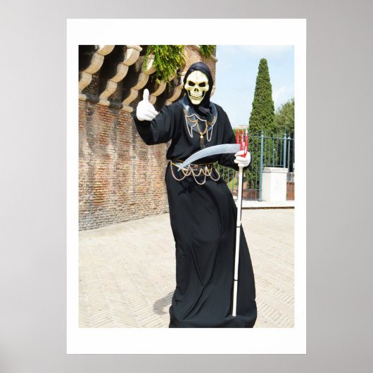 Grimmiger Sensenmann Poster (Vorne)